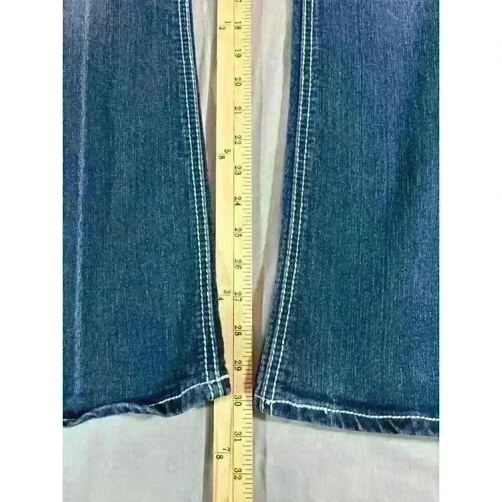 Red Rivet Women's Bootcut Jeans Size 11 Heavy Stitch Blue Denim 32x30 - Picture 2 of 8